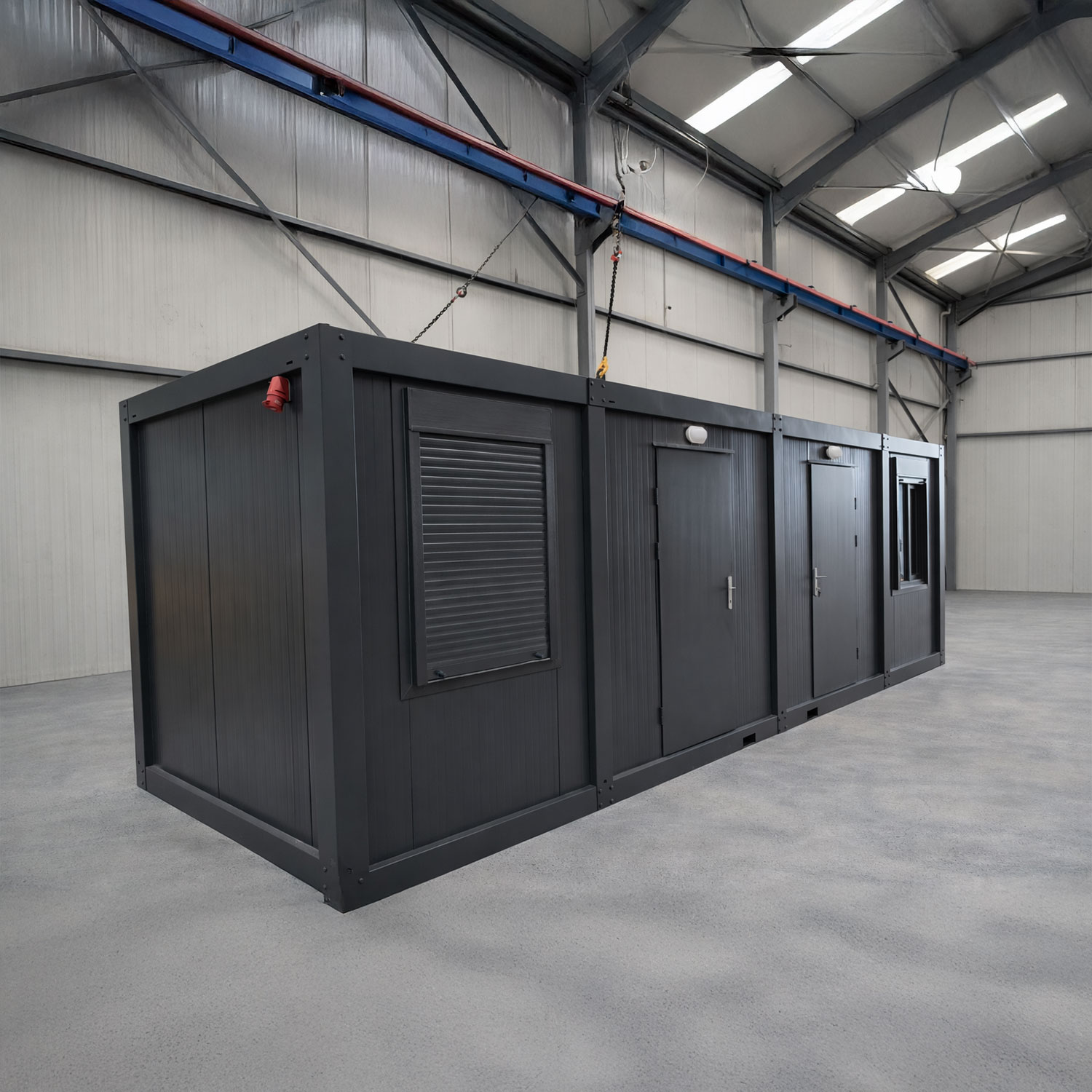 Module T DE | Bürocontainer – Modell OC-A10000.1 (1000 × 240 cm / 40 Fuß)