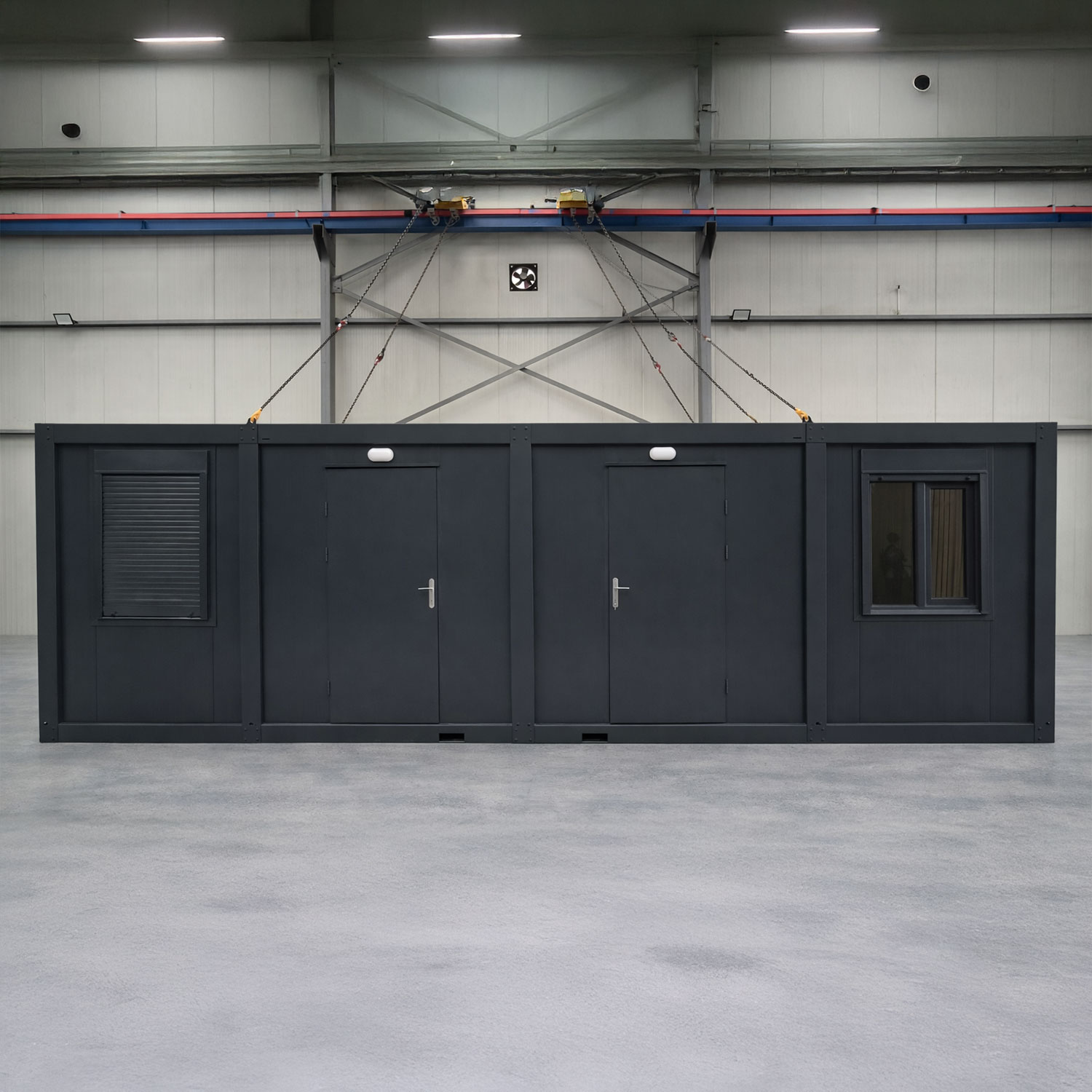 Module T DE | Bürocontainer – Modell OC-A10000.1 (1000 × 240 cm / 40 Fuß)