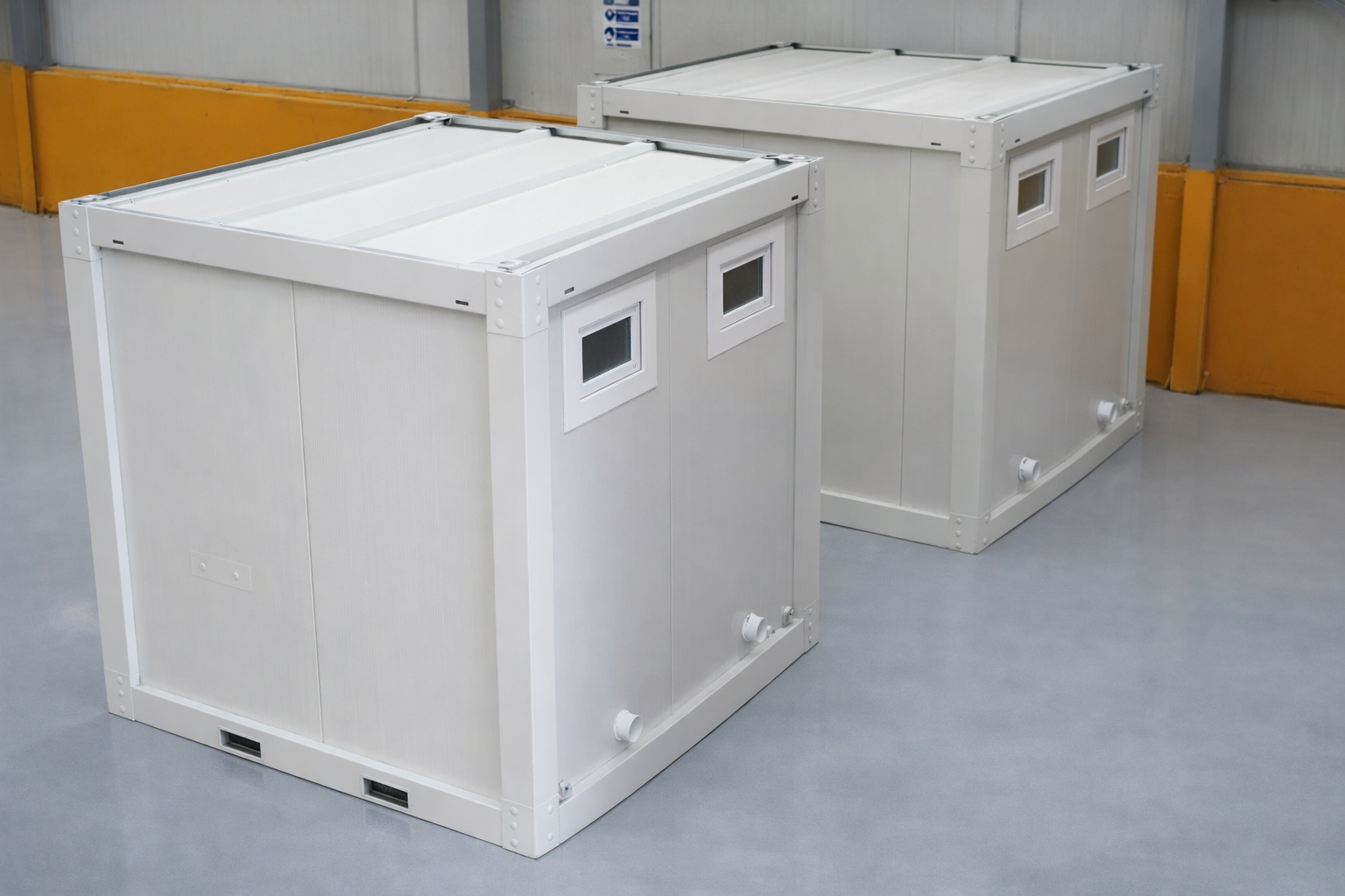 Module T DE | LC-A3000.4 – Kombinierter Umkleidecontainer & Sanitärcontainer mit Dusche
