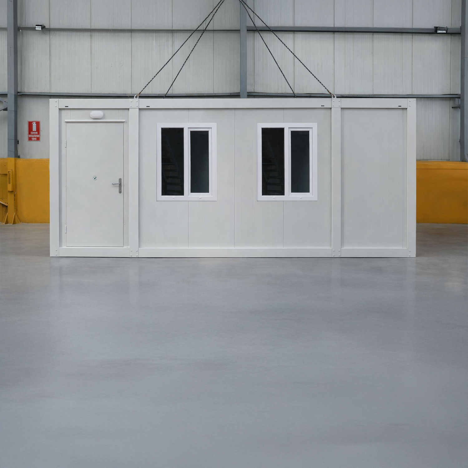 Module T DE | OC-22 – Doppel-Bürocontainer mit zentraler Sanitäreinheit (14,4 m²)