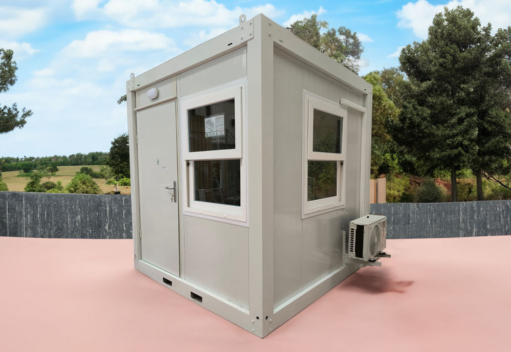 Module T DE | Security Guardhouse Container with Open Interior Workspace 5.76 m²