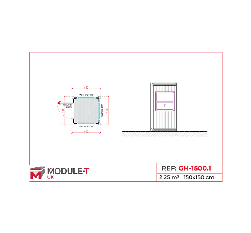 Module T DE | Ultra-Compact Security Guardhouse Container 2.25 m²