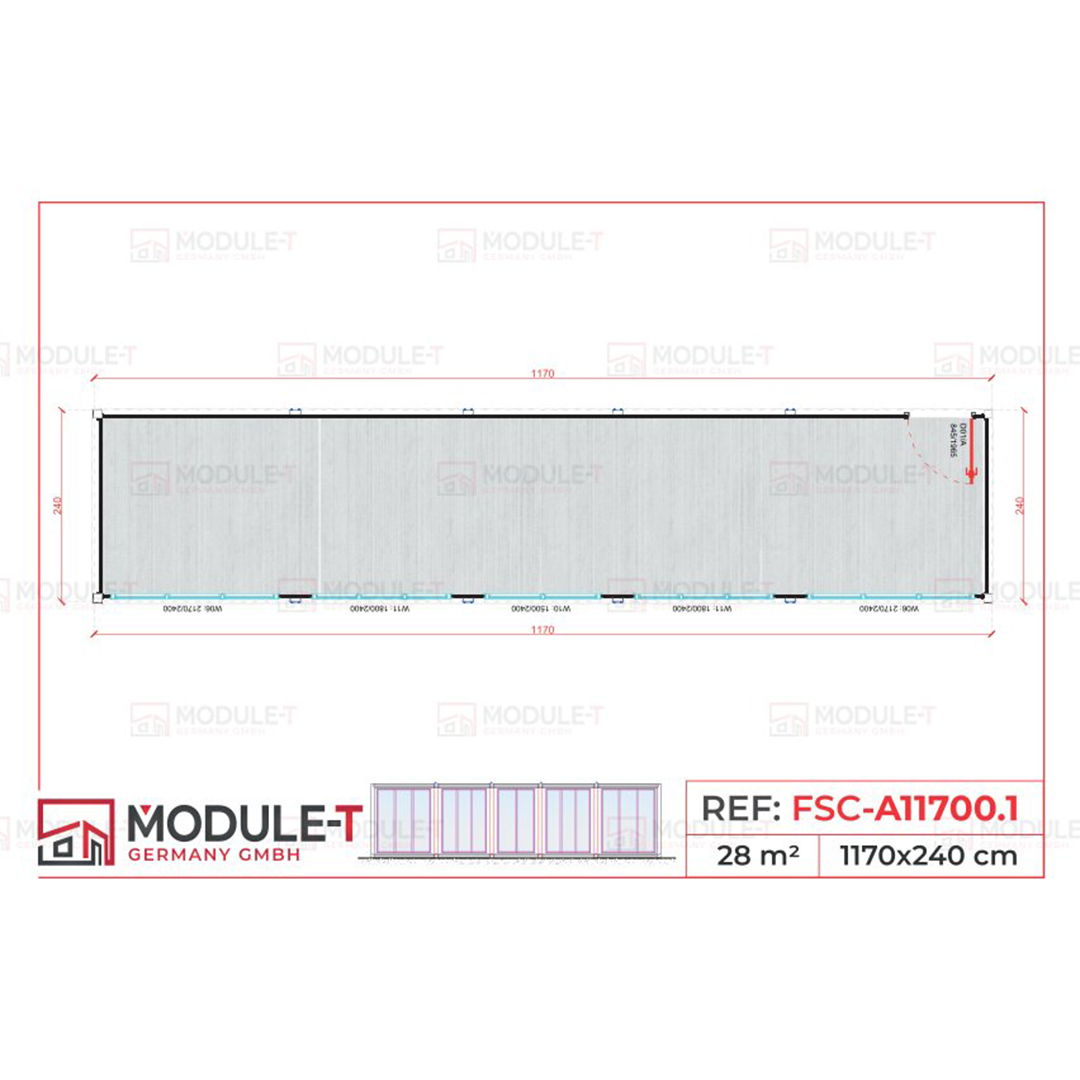 Module T DE | Ausstellungscontainer FSC-A11700.1 Kaufencontainer